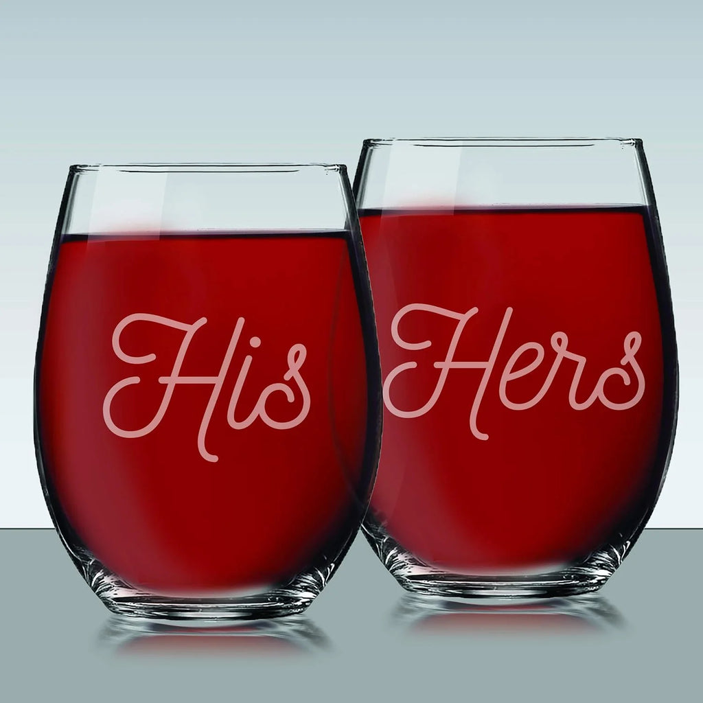 Stemless Wine Glasses Set Of 2 P428