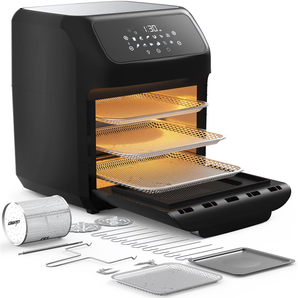 12.7 Quarts Large Air Fryer Toaster Oven with 19 Accessories X622744