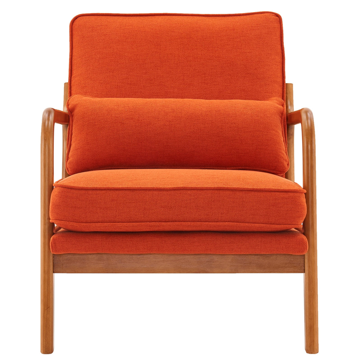 Oak Upholstered Armrest Lounge Chair S25805