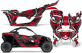 UTV Graphics Full Kit Sticker Decal Red Black Pack of 2 N954