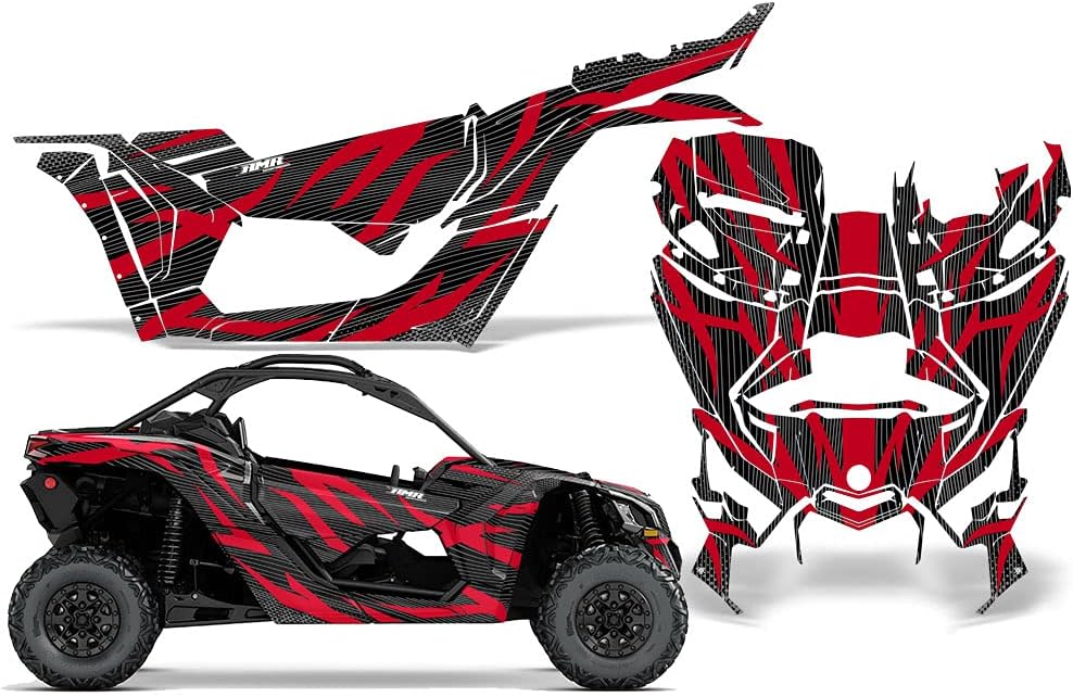 UTV Graphics Full Kit Sticker Decal Red Black Pack of 2 N954