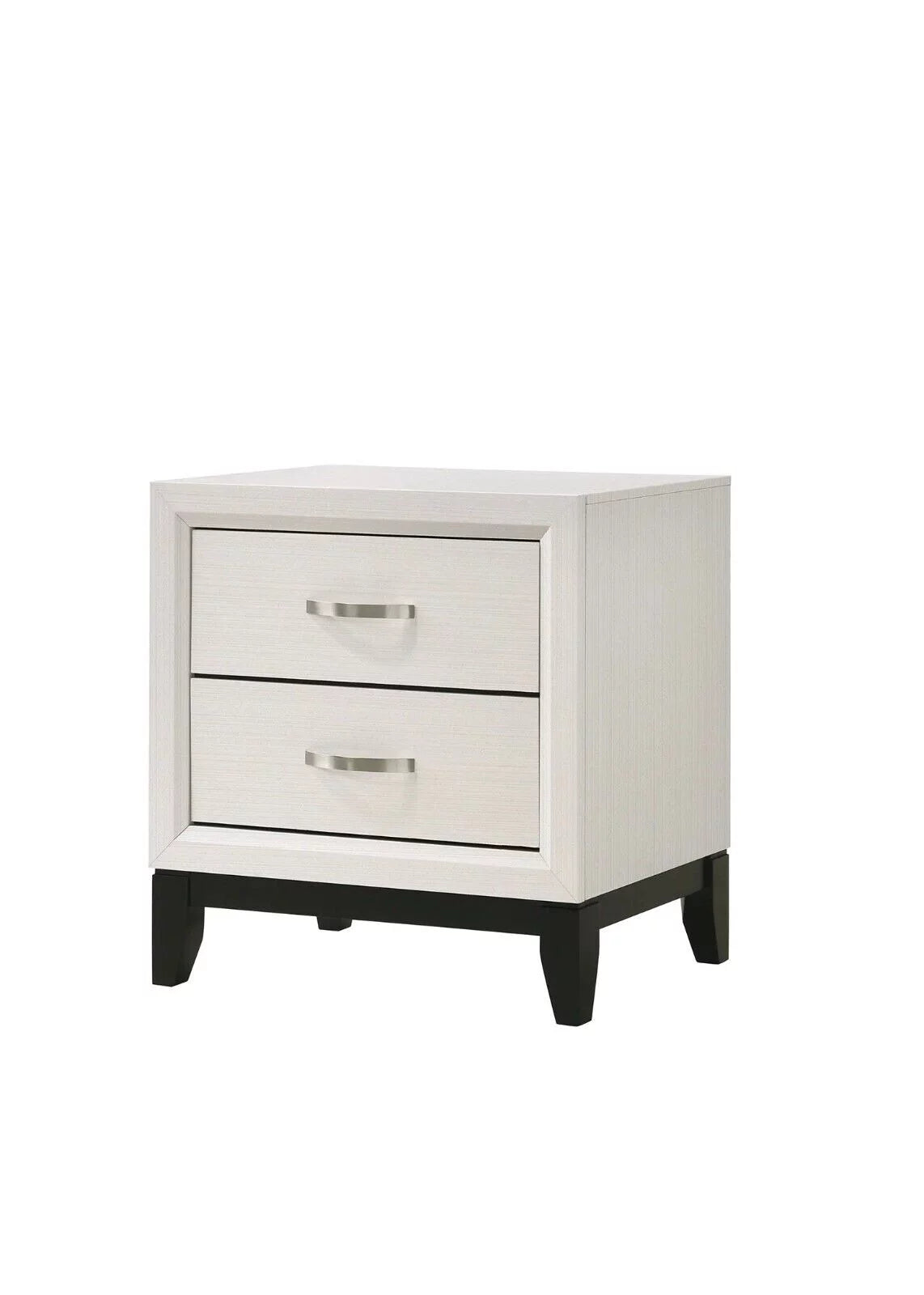 4pc Full Size Bed Dresser Mirror Nightstand White Bedroom Furniture Set H699727