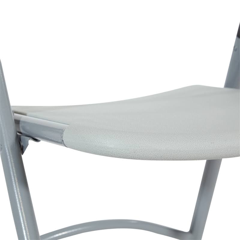 White/Grey Plastic Resin Chair 4 Pack O854