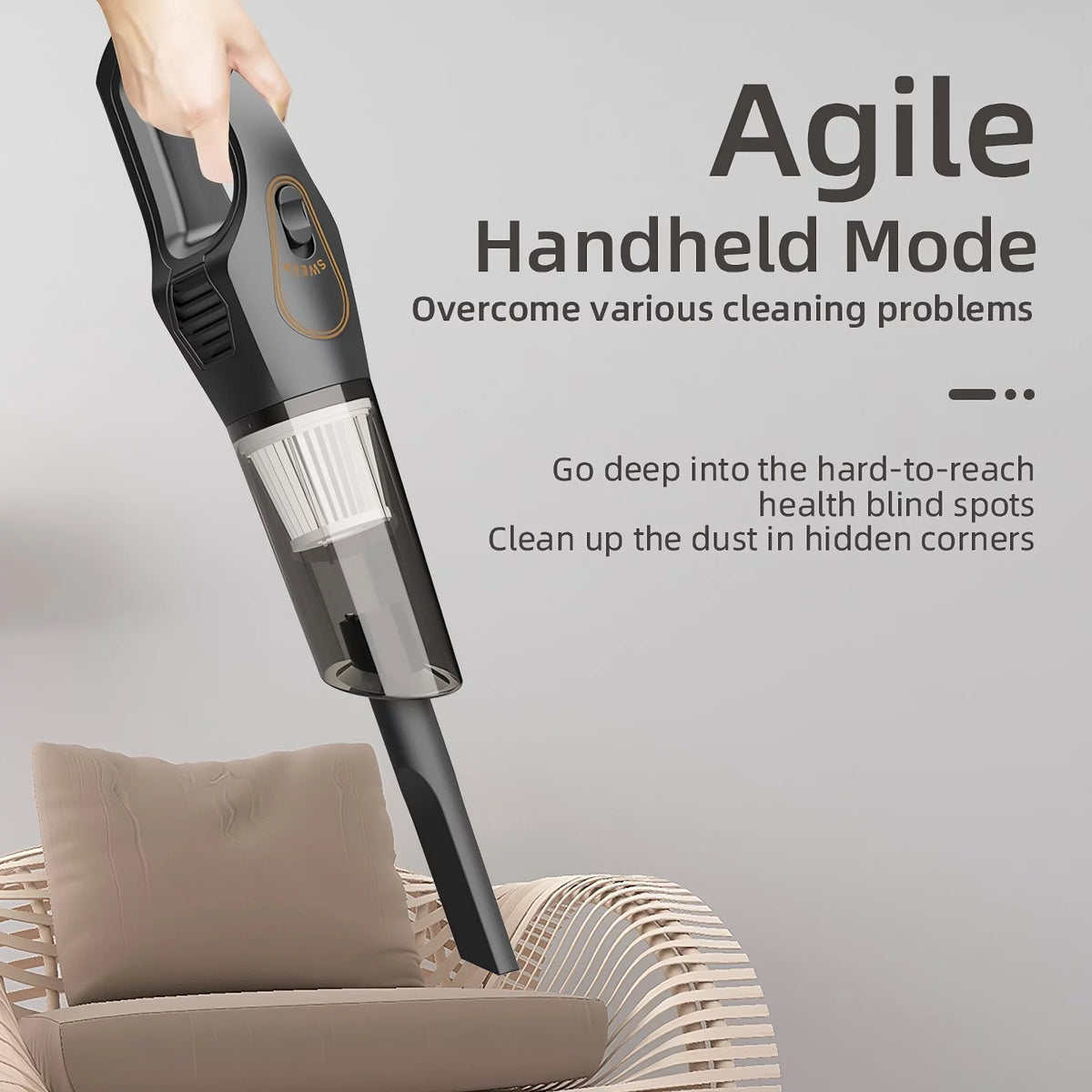 Cordless Handheld Car Vacuum Cleaner 12000PA Wet Dry E575