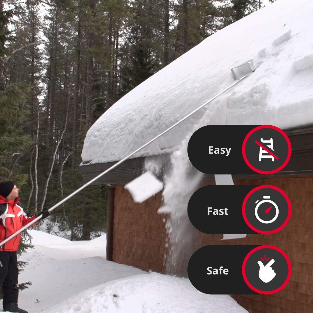 20 ft. Reach Aluminium Roof Snow Removal Tool T923773