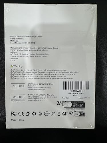 64GB Bluetooth MP3 Player with FM Radio A732857