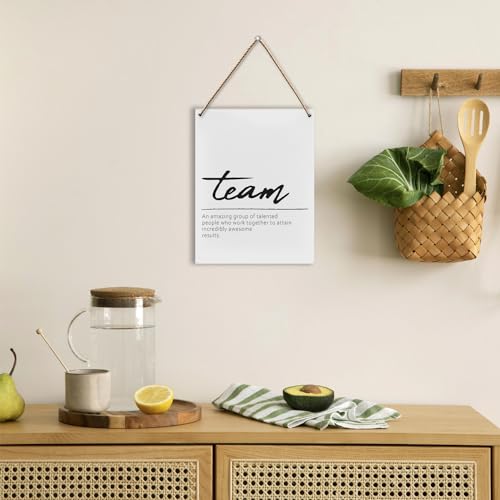 Office Motivational Wood Hanging Sign 8x10 Inch L78744