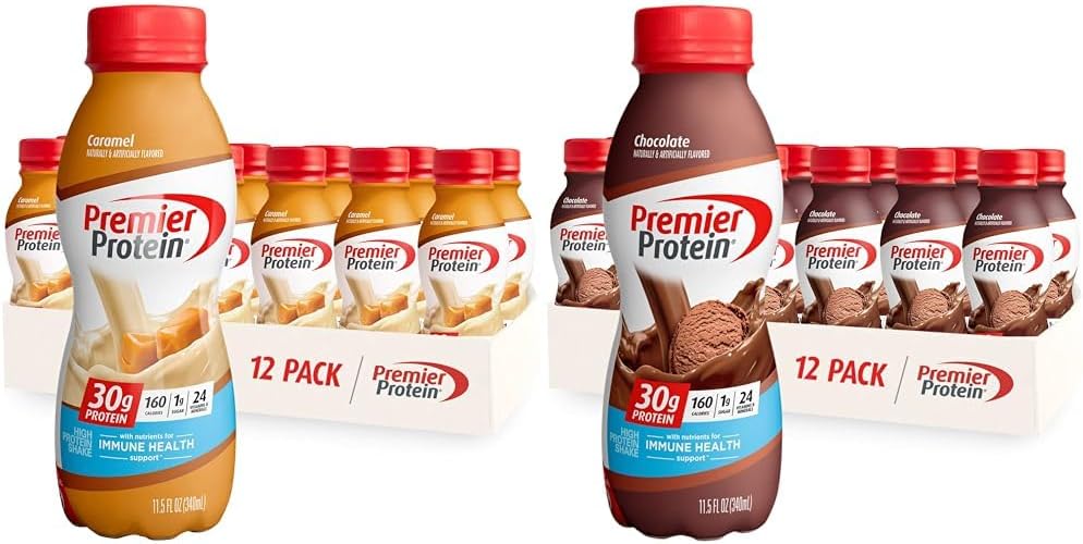 Caramel & Chocolate Flavors 30g Protein 1g Sugar 11.5 oz Bottle (12 Pack) H999