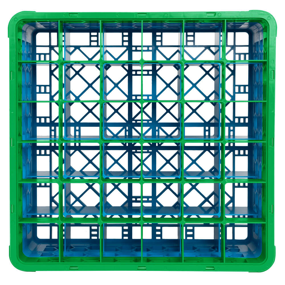 36 Compartment Green Glass Rack with 4 Extenders T911641