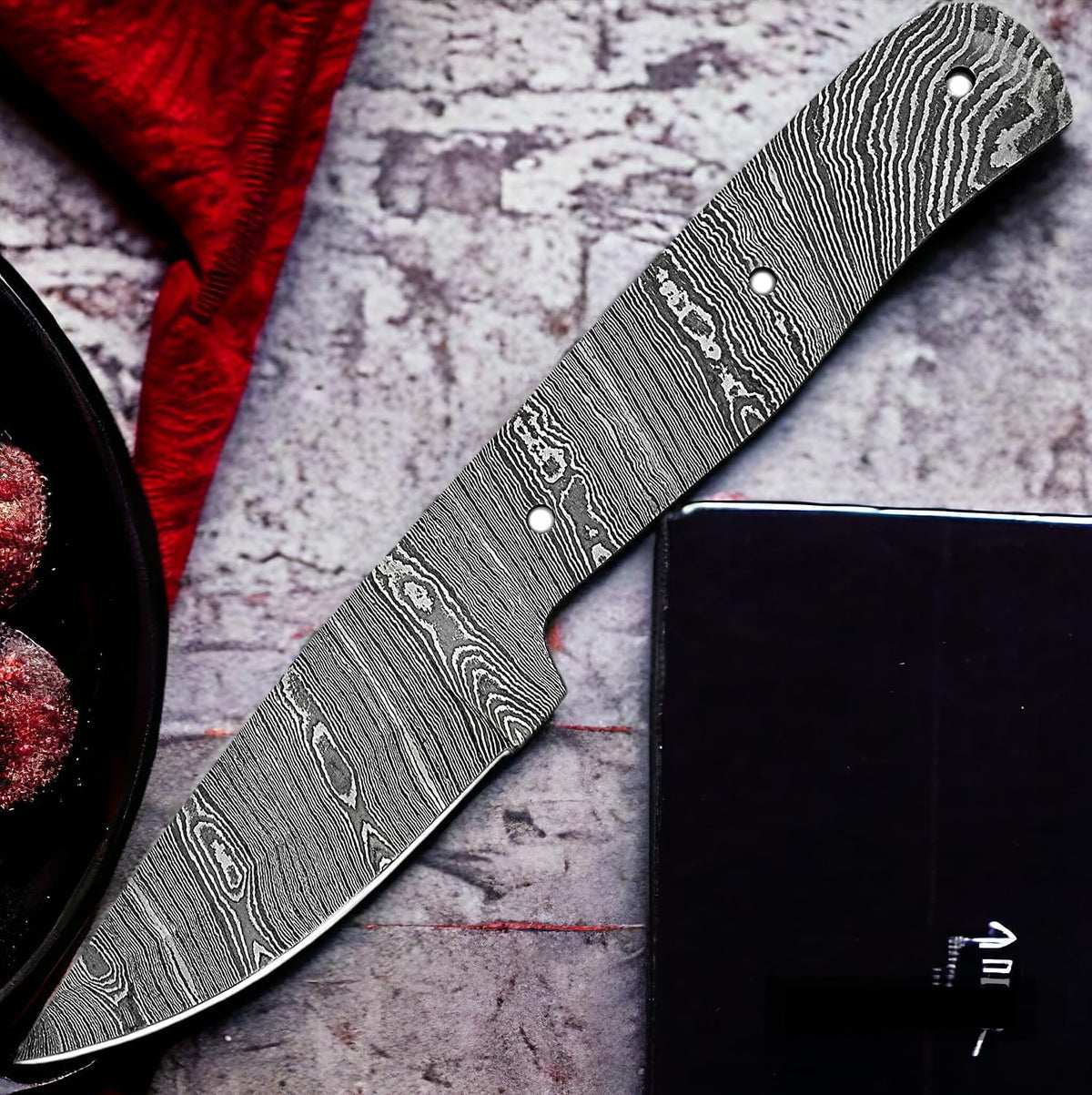 Damascus steel Full Tang Blank Blade Knife C1207