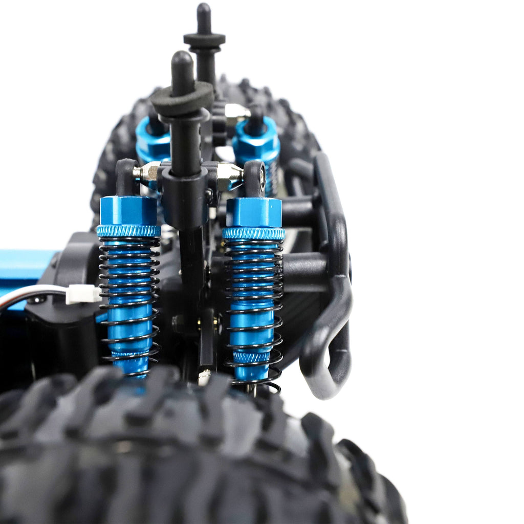 Light Blue and Yellow Flame Design 4WD Electric RC Truck T8140
