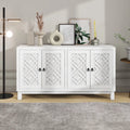 White 2-Door Storage Cabinet with Metal Legs and Adjustable Shelves I154133