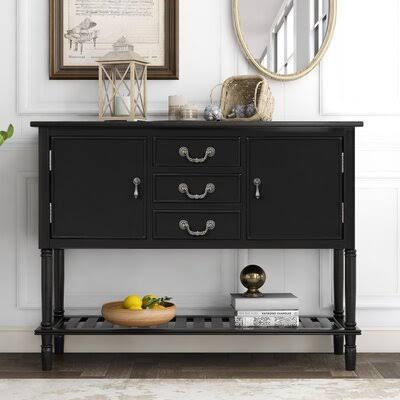 Modern Console Table with 3 Drawers, 2 Cabinets and 1 Shelf L72033
