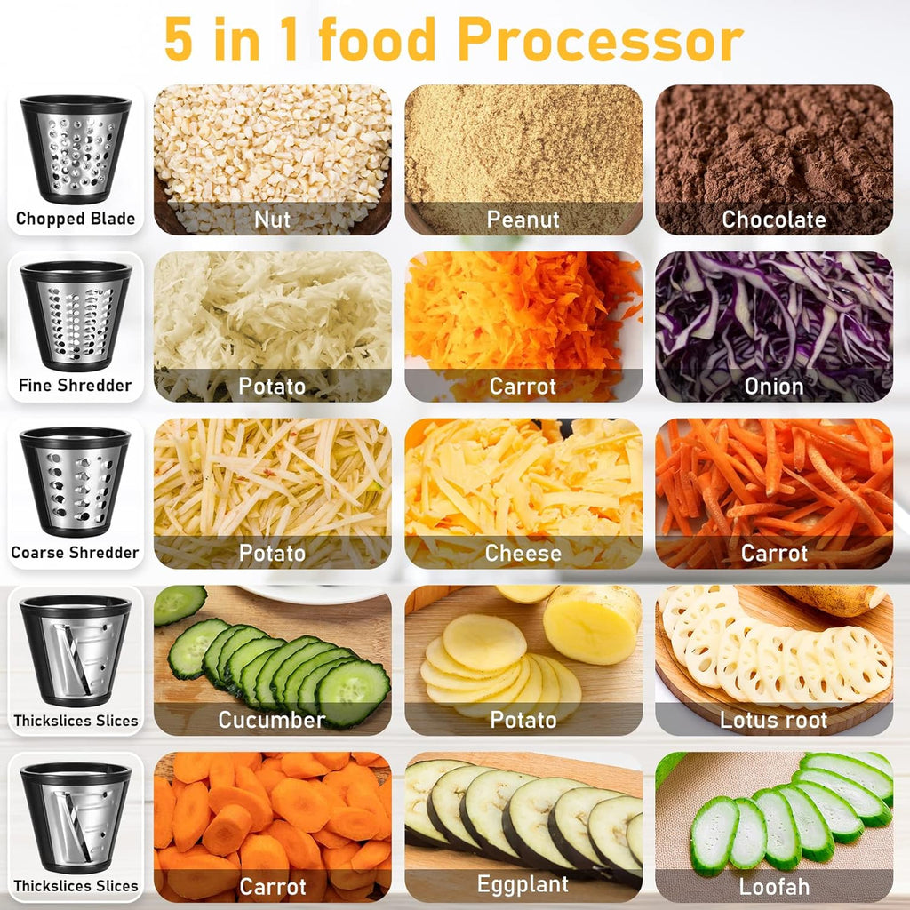 5 in 1 Electric Cheese Grater Vegetable Slicer 150W X668