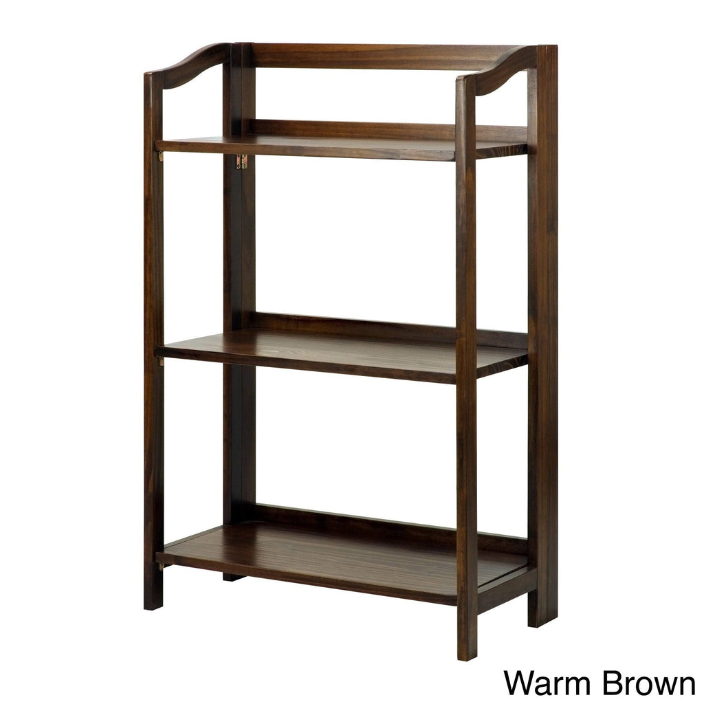 Espresso 3-Shelf Folding Bookcase S2699