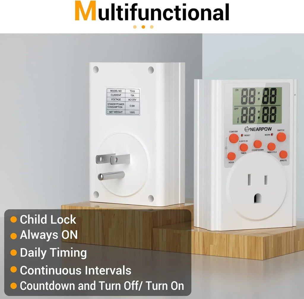 15A Programmable Digital Timer Outlet X282306