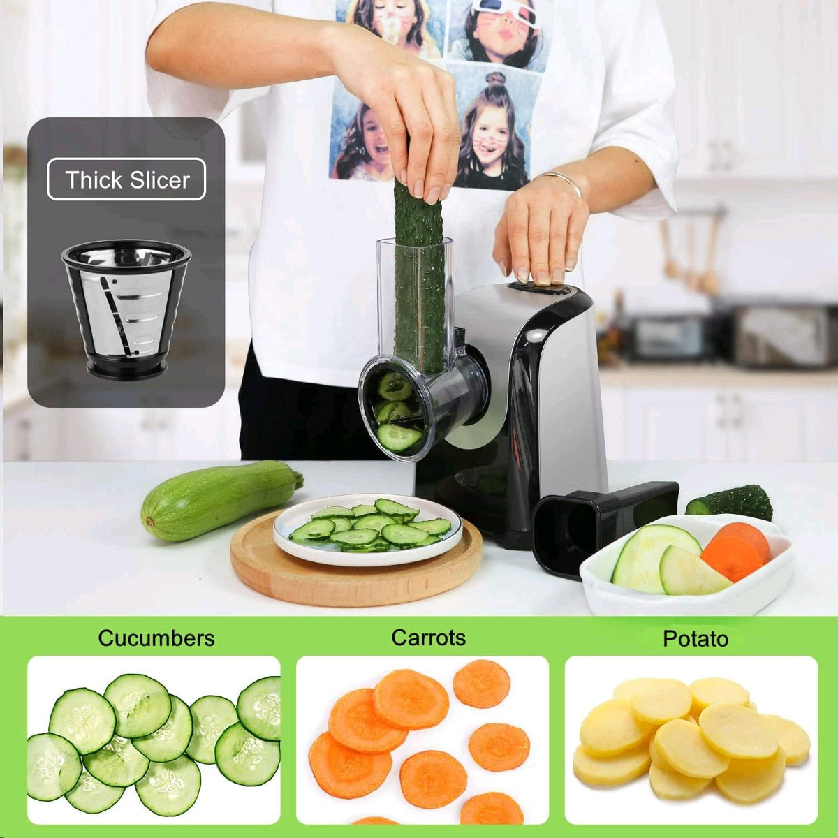 5 in 1 Electric Cheese Grater Vegetable Slicer 150W X668