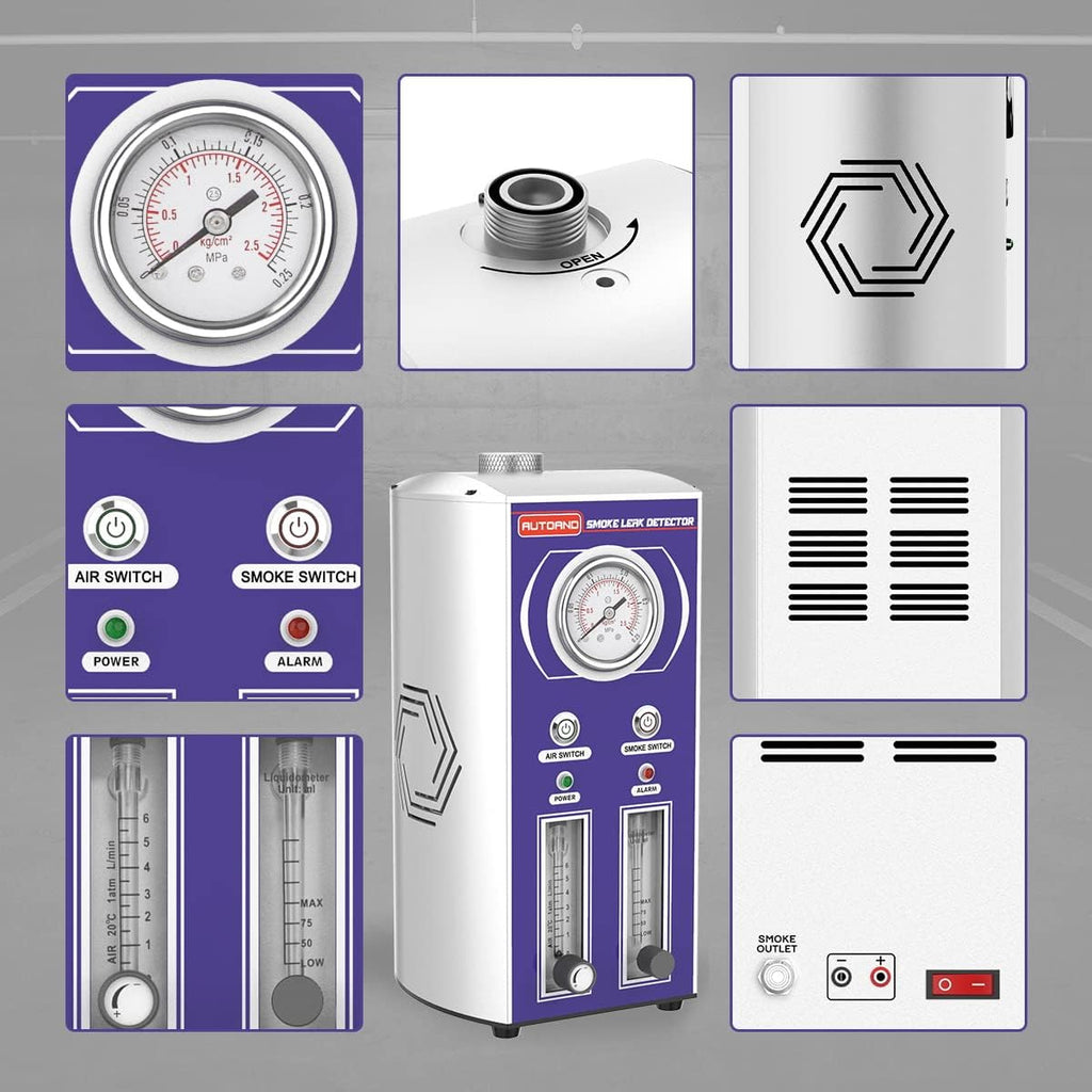 Smoke Machine Leak Detector, 2 Modes Automotive Fuel Pipe System Leakage Diagnostic Tester P3908