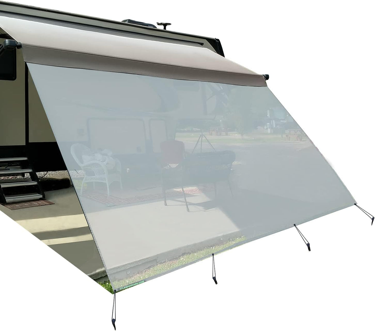 Black Mesh RV Awning Sunshade O66435
