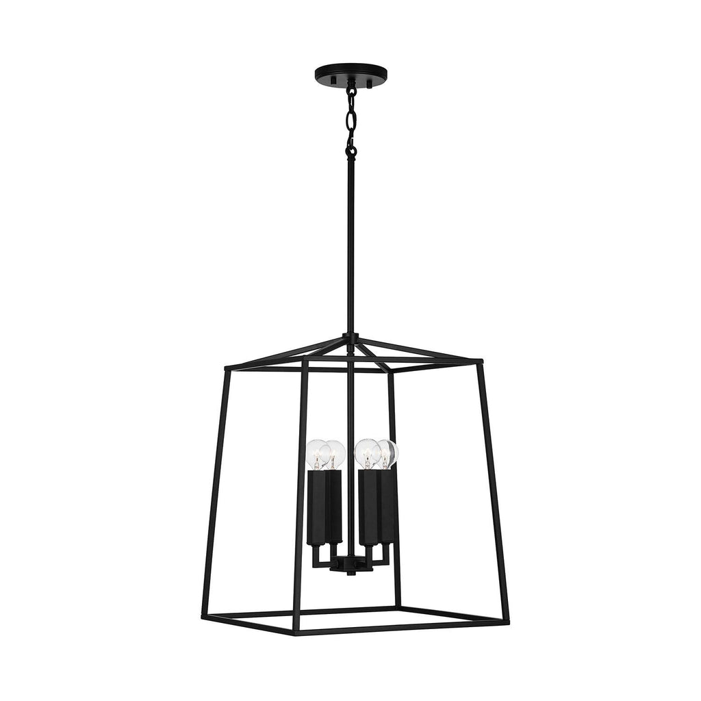 4 Light Foyer Matte Black X491