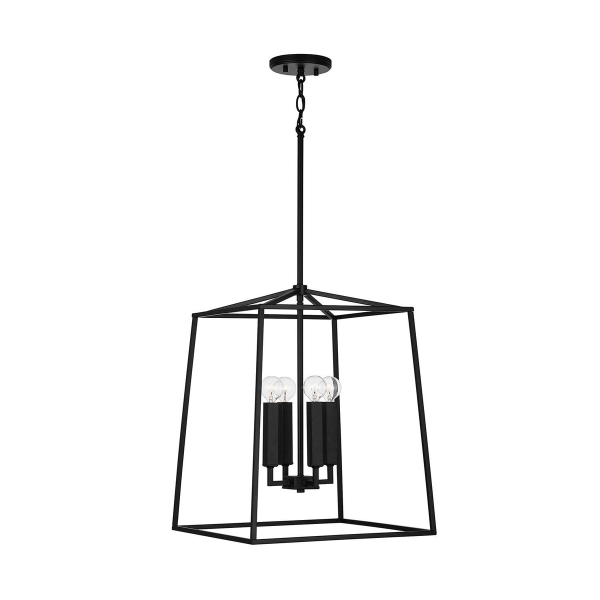 4 Light Foyer Matte Black X491