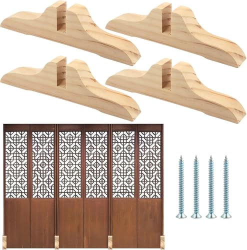Wooden Folding Room Divider Stand with Screws O1941