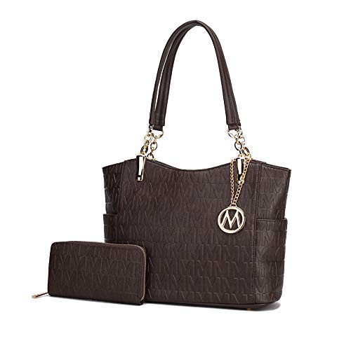 Vegan Leather Shoulder Bag Tote Bag Purse Set O1651
