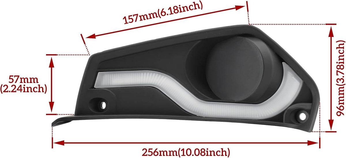Fog Lights Cover with Daytime Running Light 2PCS V13626