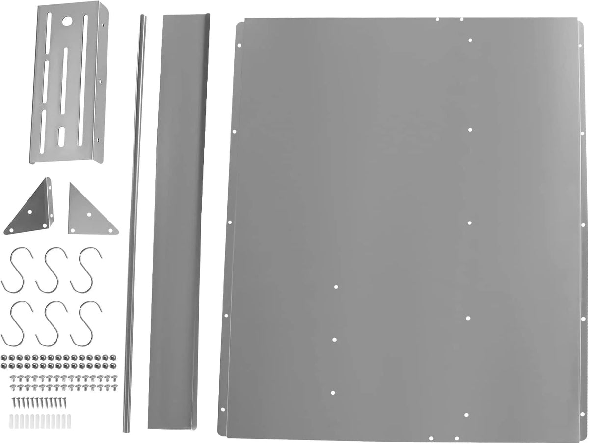 Stainless Steel Backsplash with Shelf (36x 29.5 Inch) S16494
