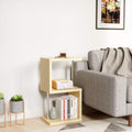 3-Tier Geometric Bookshelf with Metal Frame D798