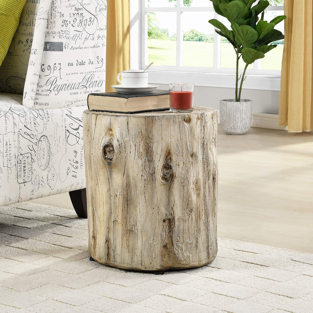 Weathered Gray Log Table M60599