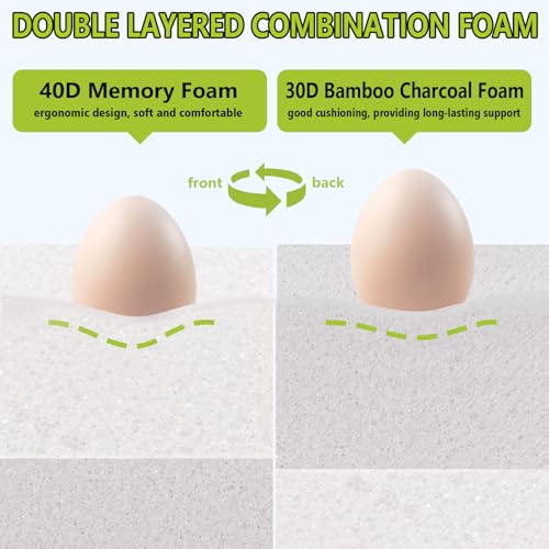 Stadium Seat Cushion with Memory Foam Waterproof Extra Thick L766