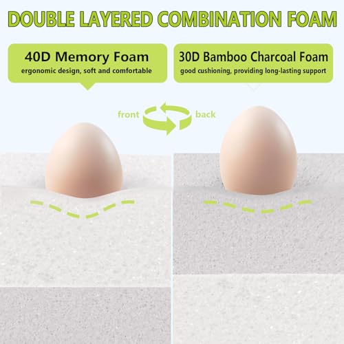 Stadium Seat Cushion with Memory Foam Waterproof Extra Thick L766