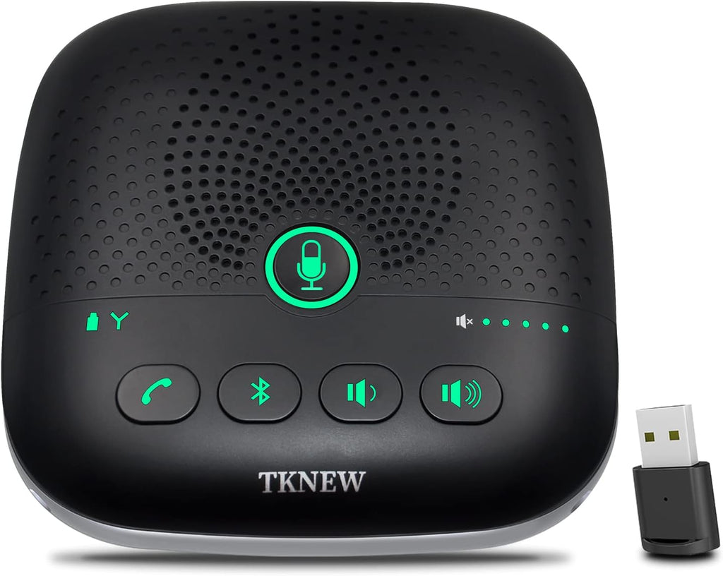 Bluetooth Conference Speakerphone with 4 Noise Cancellation Mics J4037