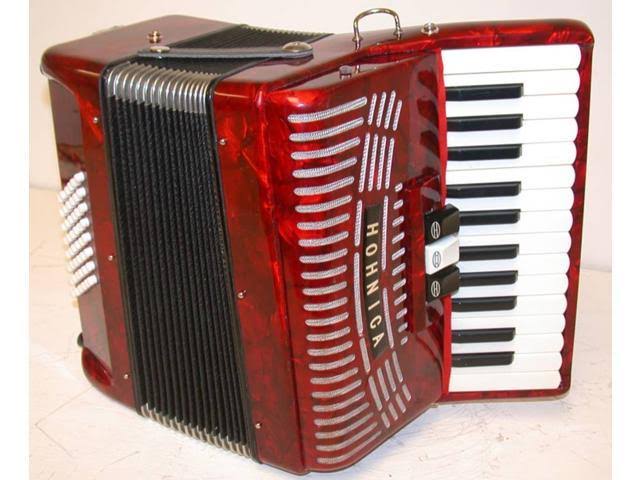 Red 48-BASS Accordion I79286