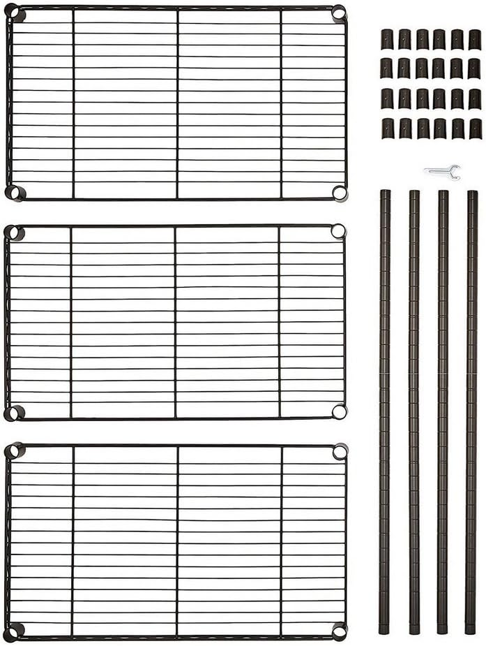 3-Shelf Heavy Duty Steel Wire Storage Shelving Unit N2791