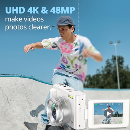 48MP 4K Digital Camera with 16X Zoom and Flip Screen A49517