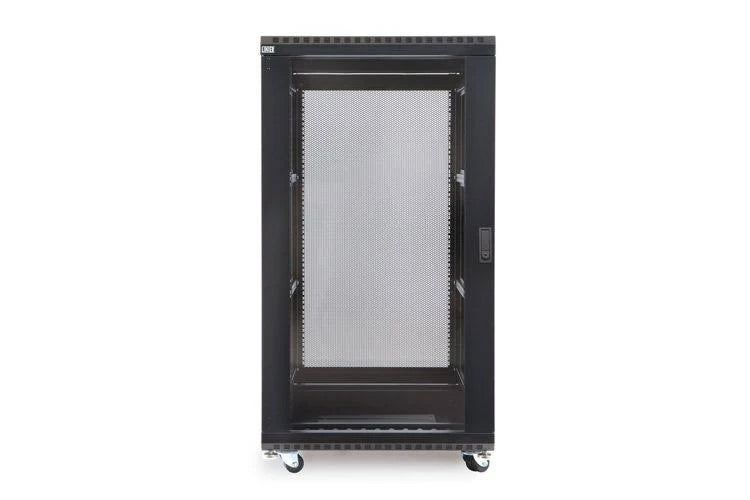 22U Cabinet with Glass Front and Vented Rear Doors V272