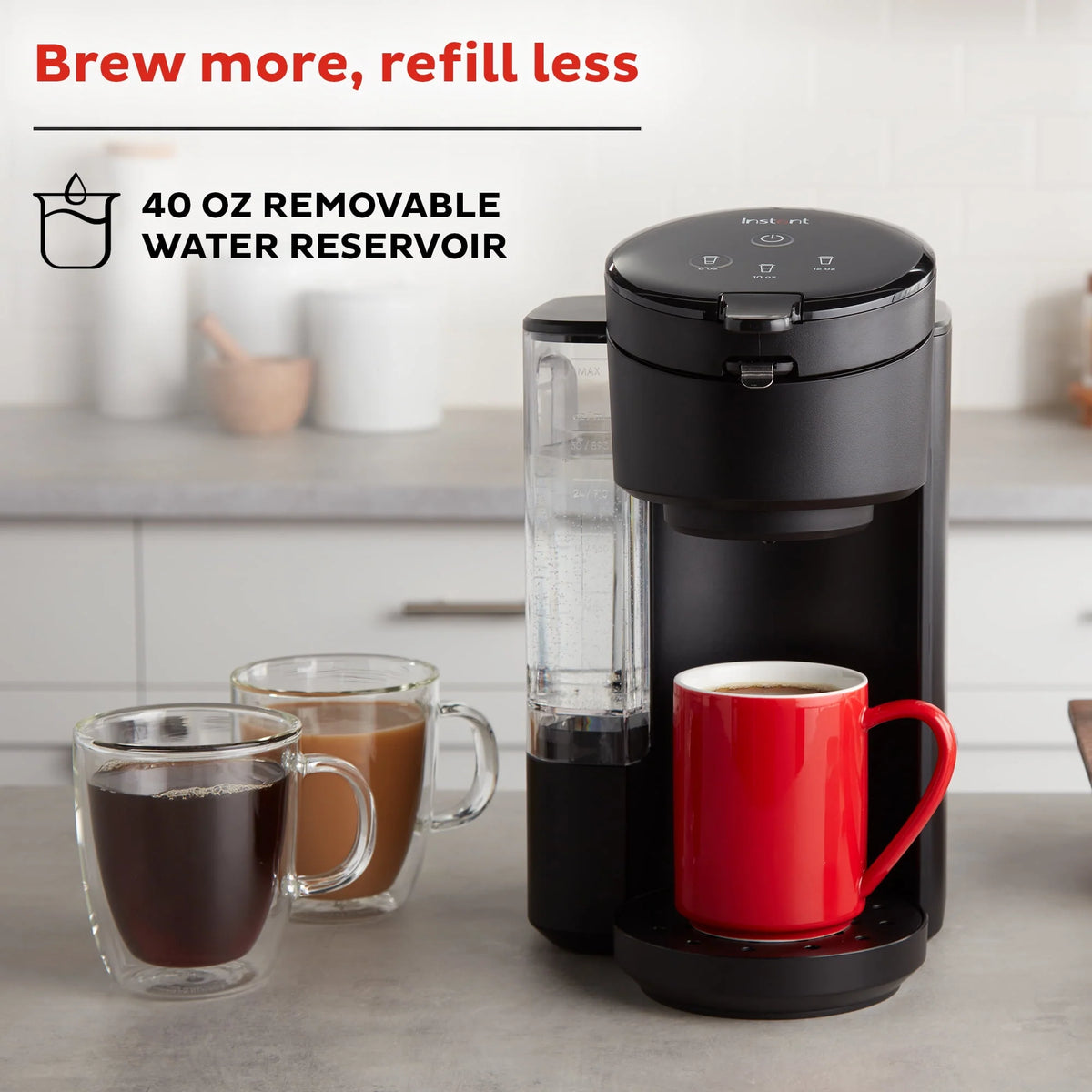 Black 2-in-1 Single Serve Coffee Maker O3226