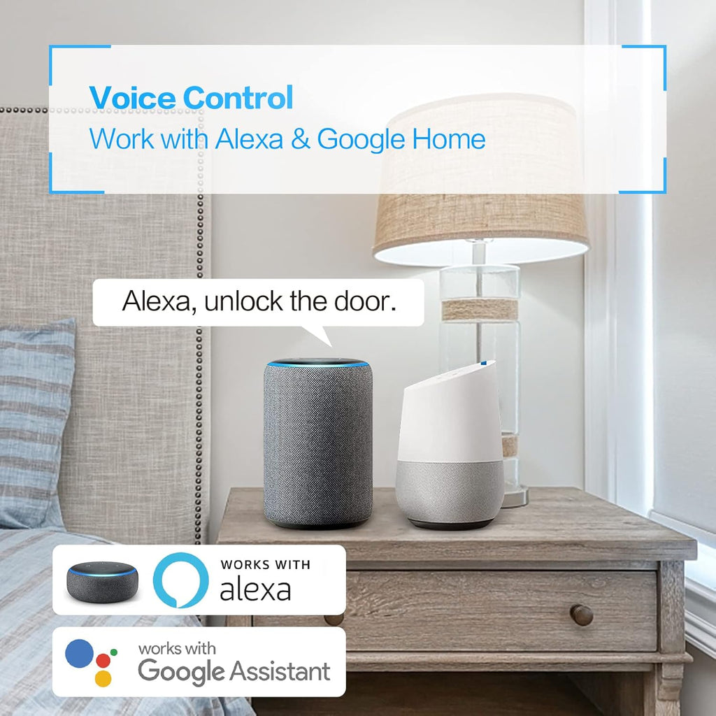 Silver Smart Door Lock with Fingerprint C883
