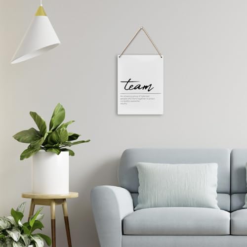 Office Motivational Wood Hanging Sign 8x10 Inch L78744