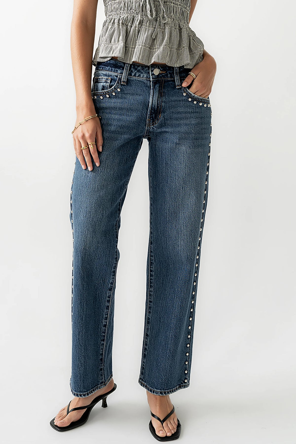 Studded Baggy Jeans C7613