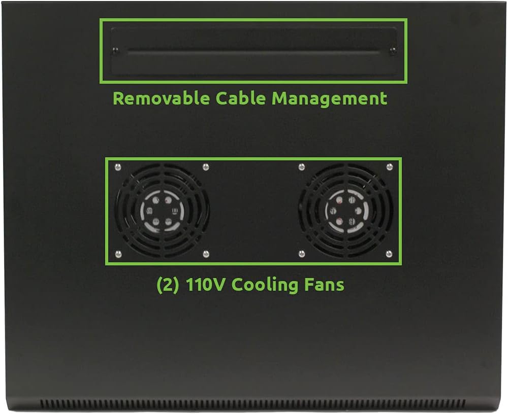 15U Wall Mount Network Server Cabinet Rack Enclosure with Casters S6038