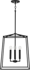4 Light Foyer Matte Black X491