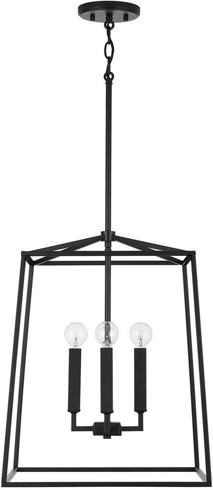 4 Light Foyer Matte Black X491