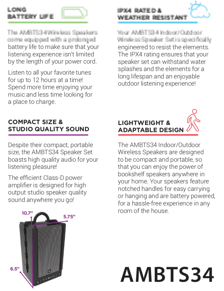 Wireless Portable Bluetooth Speakers Y194