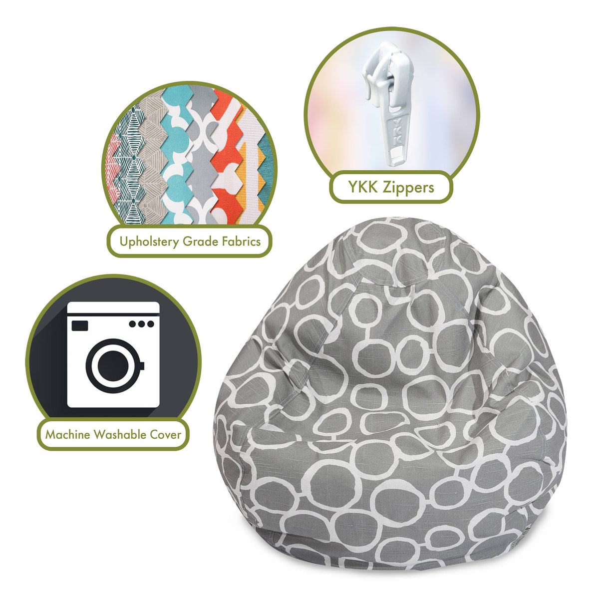 Gray Bean Bag Chair M72343