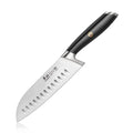 German Steel Forged 7" Santoku Knife, Black X28972