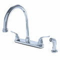 Hybrid Metal Kitchen Sink Faucet Double Handle with Side Spray F79880