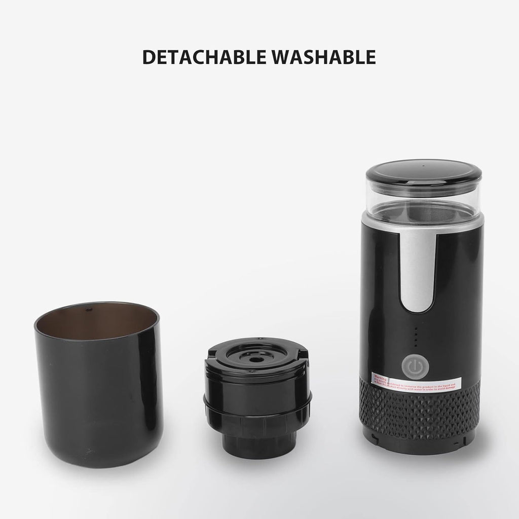 Portable Espresso Machine, Travel Coffee Maker Compatible with K Cup Capsules & Ground Coffee, 1200mah Battery, Handheld Single Serve Coffee Machine C948